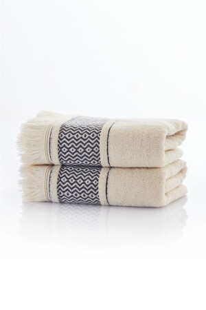 2 Pack Diamond 50x90 Cm Hand Face Bathroom Kitchen Towel Thick Cotton Black HVL. 50. 310. 2X - CottonTherapy