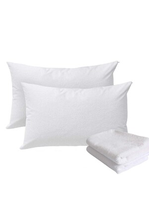 2 Pack Pillow Protector Liquid Proof Zippered Mattresses 50 X 70 Cm - Mer-Tim Ezberbozan Ev Tekstili