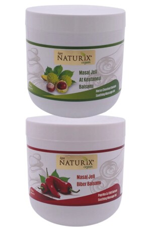 2 Pack Powerful Relief Gel Horse Chestnut Massage Gel + Pepper Massage Gel 500 Ml - Naturix