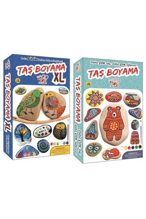 2-pack Stone Painting Activity Set Intelligence Developing for Children 6 Colors Acrylic Painted with Brush - Bee Games