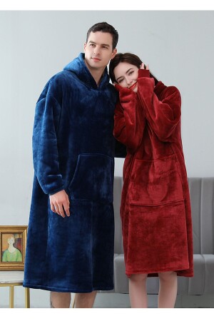 2 Pack Wellsoft Hooded Wearable TV Blanket Unisex Over Size G68490 - Mulberry
