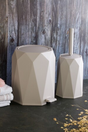 2 Piece Bathroom Set Trash Can Toilet 2 Pieces - Okacih