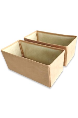 2-Piece Beige Drawer Organizer Set - Multi-Purpose Cabinet Box Set (28*13*13) - Balkan Room