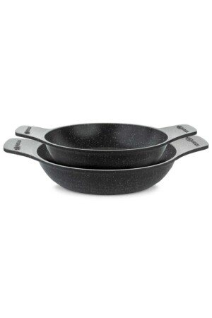 2 Piece Casserole and Pan Set Granite Cast Pan Set 20cm 22cm - Thermoad