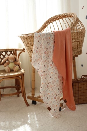 2 Piece Double Layer Muslin Cover Set - Rainbow Collection 00218 - Mujo Baby&Kids