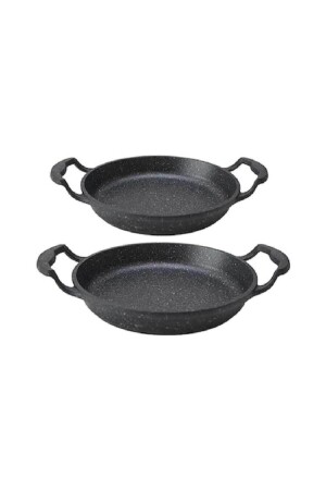 2 Piece Enraz Aluminum Casting Pan Set 20cm 22cm Rose Gold 20+22 pan gray - Eda