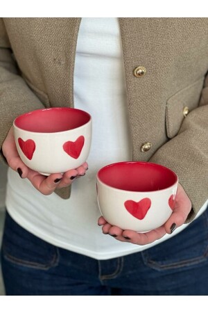 2-PIECE FILLED HEART COOKIES BOWL - Meggdecor