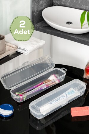 2-Piece Fork Spoon Knife Pen Holder Box - Toothbrush Makeup Accessory Storage Container Box -multix Box - Porsima