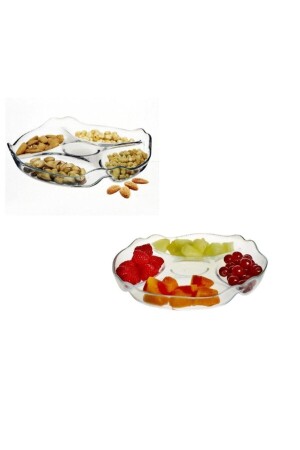 2 Piece Glass Breakfast - Snack Serving Plate 25cm. pb10467-1 - Paşabahçe