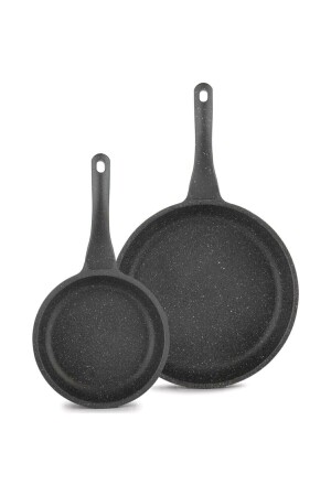 2 Piece Granite Cast Iron Pan Set 20-28 cook. 55 - COOKCASE