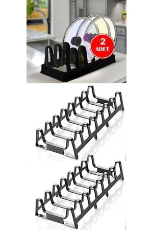 2-Piece In-Cabinet Pot, Lid and Plate Organizer - Orsa Home