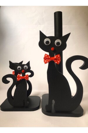 2-Piece Napkin Holder and Paper Towel Holder Paper Towel Stand, Decorative, Presentation, Cute Cat TYC00796587674 - BA1HOME