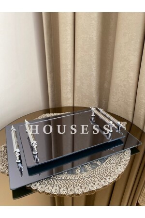 2-Piece Promise Engagement Henna Tray Smoked Decorative Rectangular Presentation Tray TYC00787217692 - Housess