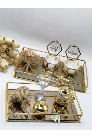 2-Piece Promise Tray Groom's Coffee Engagement Tray NSNTPSS192 - ZEKAAVM