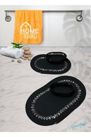 2 Piece Set Jute, Straw, Doormat, Bath Mat, Bath Mat Set and Bath Basket HT-MOP-BZ1 - HomeTurko