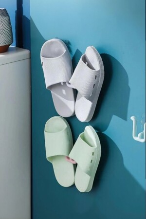 2 Piece Slipper Hanger with Suction Cup Adhesive Slipper Shoe Organizer Hanger Organizer - Hayveys
