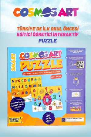 2-Piece Smart Puzzle for Kids - Letters - Numbers - Cosmosart