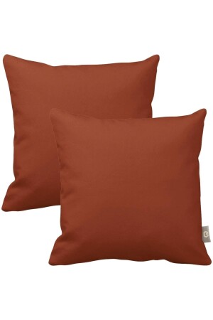 2-Piece Tile Throw Pillow Case Plain - Plain - Soft Textured - Velvet Look 2 Pieces - Bc Home