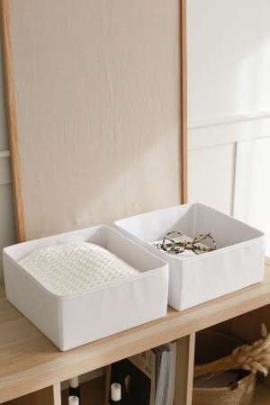 2-Piece White Children's Room Cabinet Drawer Laundry Organizer Storage Box Organizer KK2-BYK-BYZ - Rek Home