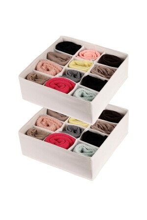 2-Piece White Children's Room Cabinet Drawer Laundry Socks Organizer Honeycomb Accordion Organizer PTK12-2WHITE - Rek Home