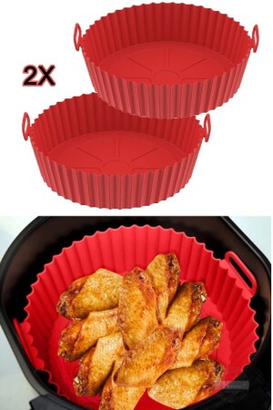 2 Pieces Airfryer Silicone Baking Mold - Air Fryer - Airfryer Accessory - Compatible with All Airfryers - Vigentino