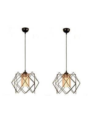 2 Pieces Koza One Glass Living Room Kitchen Pendant Lamp Chandelier 045862CMLI - Trend Kitchen