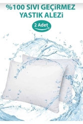 2 Pieces Liquid Proof Pillow Cover Pillow Protector Pillow Case Zippered White Color Cotton Authentic - AYHOME
