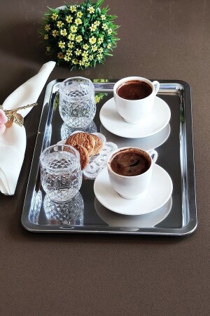 2 Pieces Luxury Steel Rectangular Service Presentation Tray 33x23 VP256987 - Vipkitchen