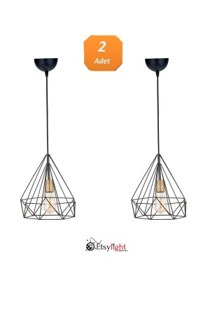 2 Pieces Pyramid Sr One, Living Room Chandelier, Kitchen Chandelier, Entrance Chandelier S011PSR2AD - Etsylight