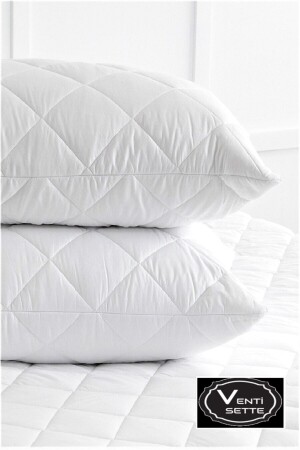 2 Pieces Quilted Zippered Pillow Protector Mattress 50x70 cm - Ventisette