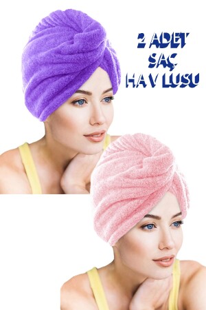 2 Pieces Thick Microfiber 2 Button Hair Towel Hair Cap for Bath Sea and Pool After Beach - Chizgy