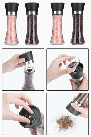2 Pieces Thickness Fineness Adjustable Black Pepper Salt Grinder Mill Salt Shaker Salt-Grinder-Mill-2-Pieces - Veliday