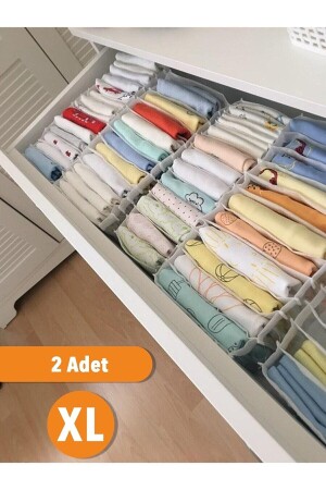 2 Pieces - Xlarge 8 Compartment Drawer Organizer 31 X 36 X 12 - She Berrak