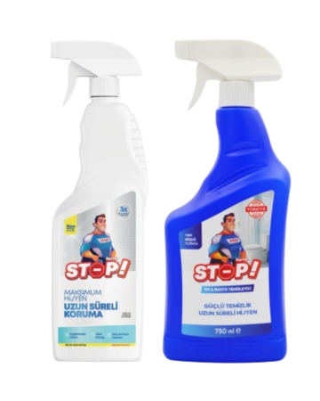 مجموعة من 2 STOP Forte Stain Remover & STOP Forte Toilet-WC و حمام تنظيف - STOP Forte