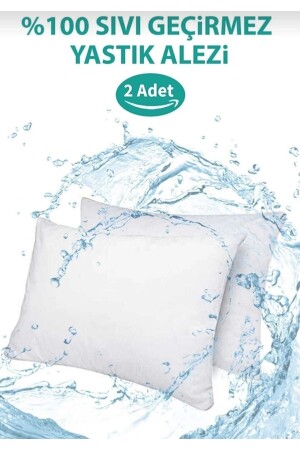 2 Stück flüssigkeitsbeständiger Kissenbezug, Kissenschutz, Kissenbezug mit Reißverschluss, weiße Farbe, authentische Baumwolle - AYHOME
