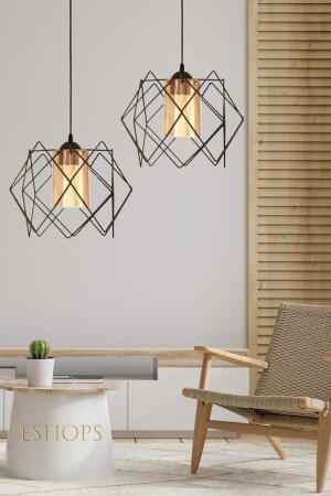 2 Stück Glimmerglas Labyrinth Wohnzimmer Küche Badezimmer Schlafzimmer Kinderzimmer Eingang Kronleuchter KYS03012201 - MHK Collection