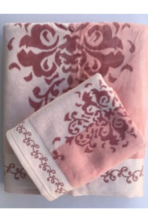 2-teiliges Handtuchset für King-Size-Betten, Emily Pink, 100 % Baumwolle, fn_840025 - Özdilek