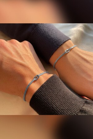 2-teiliges Knoten-Unendlichkeits-Armband mit versilbertem Lover-Knoten - The Collection