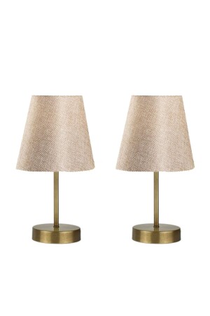 2-teiliges Set Marla Modern Metal Leg Fabric Head Table Lamp Lampshade - Fer Avize
