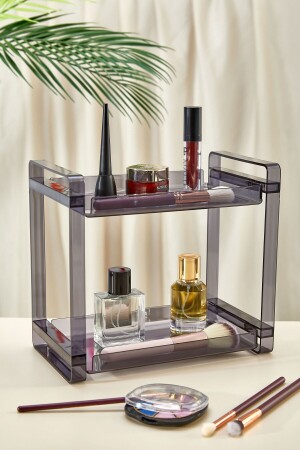 2 Tiers Makeup Organizer Bathroom Organizer Shelf Stand - Aslife Home
