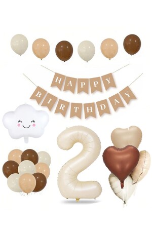 2 Year Old Retro Birthday Set; - Patladı Gitti