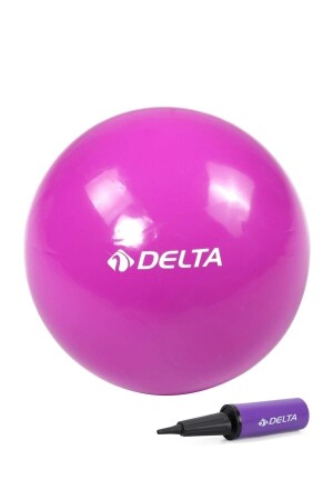20 cm Mor Pilates Denge Egzersiz Topu - Pilates Topu Pompası - Delta