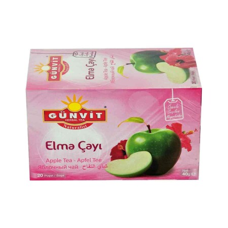 الشاي الفاكهة من التفاح 20 حقيبة مرشحة - Günvit