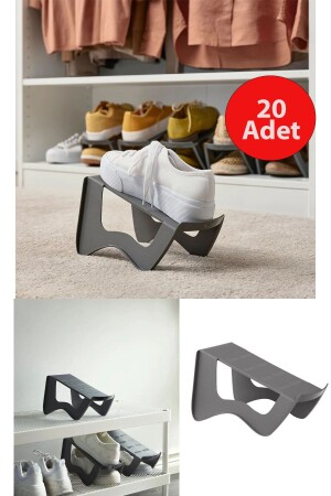 20-Piece Single Shoe Ramp Shoe Organizer In-Cabinet Organizer - C8home