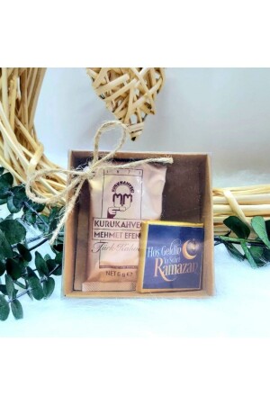 20 Pieces Chocolate Coffee Welcome Ramadan Gift Set in Kraft Box Ramadan Ornaments- - Hayaller Dükkanı