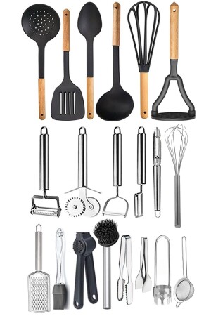 20 Pieces Spoon Fork Knife Set, Practical Serving Cooking Utensils, Economical Practical Set 9293983283983290000 - Homerest