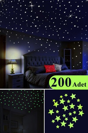 200 Pcs Glow in the Dark Phosphorescent Star Decorative Sticker Ornament Christmas Decor - Giraffe Sticker