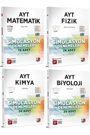 2023 Hologram Ayt Mathematics Physics Chemistry Biology Quadruple Trial Set - 3D Yayınları