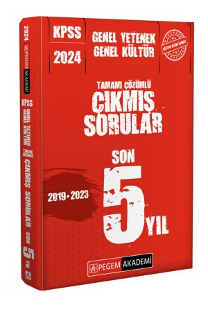 2024 KPSS General Ability General Culture Questions Last 5 Exams - Pegem Akademi Yayıncılık