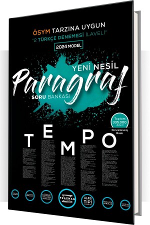 2024 Tyt Tempo Paragraph New Generation Question Bank with 2 Tyt Turkish Tests added - Fragman Yayınları